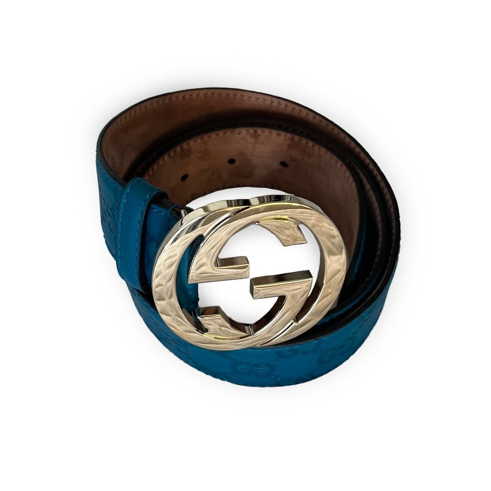 Unisex Gucci Belt W/Interlocking G's Size 85 - image 1